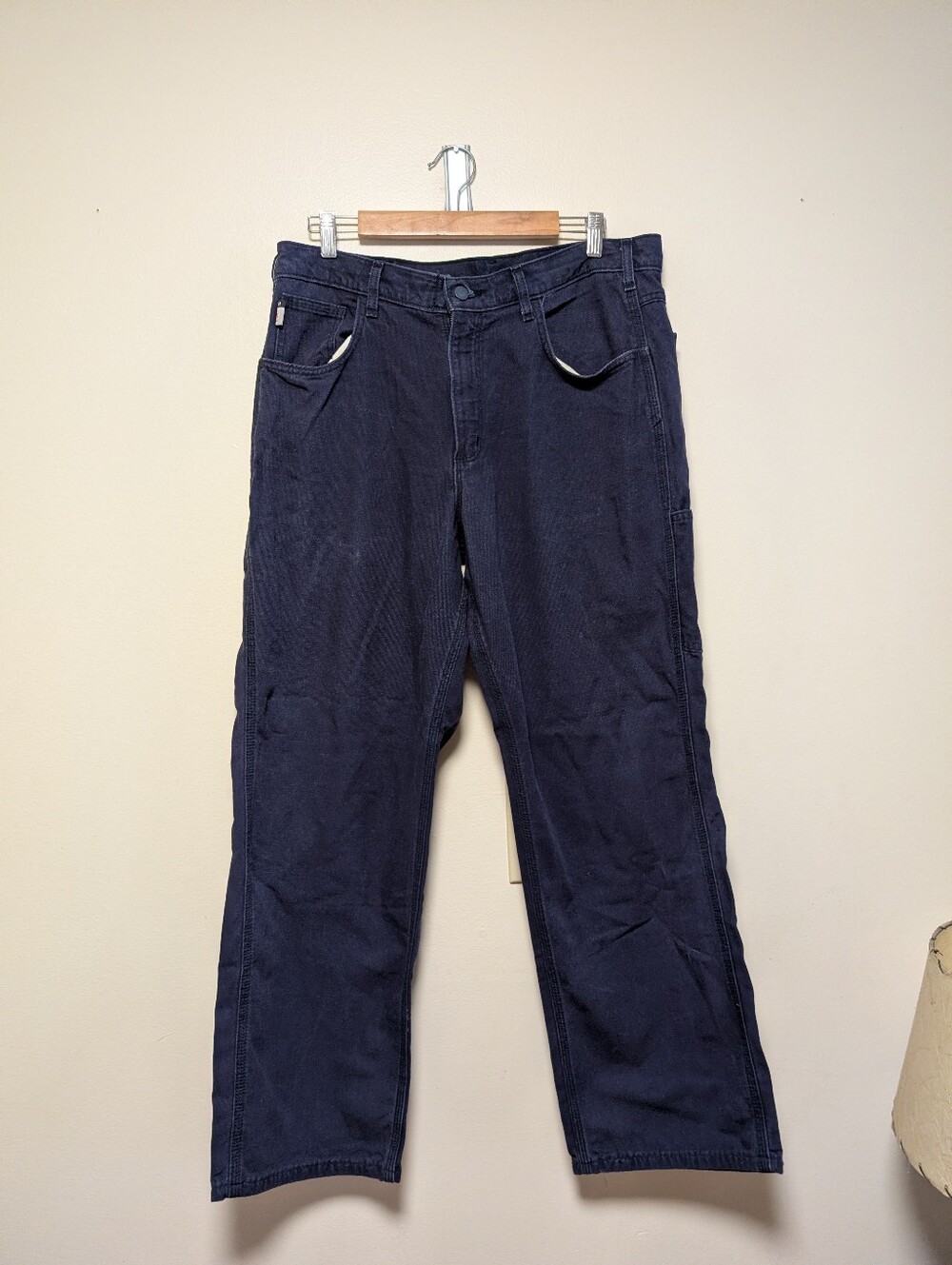 Carhartt FRB159 Flame Resistant Work Pants Navy 35x30 Utility